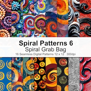 Wzory spiralne Papier cyfrowy 6