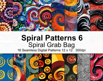 Spiral Patterns Digital Paper 6