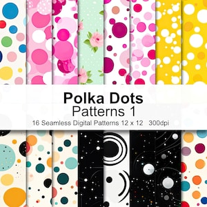 Polka-Dot Patterns Digital Paper 1