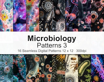 Mikrobiologie Muster Digitales Papier 3