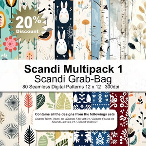 Scandi Multipack 1 - Skandinavische Grab Bag - Digitales Papier