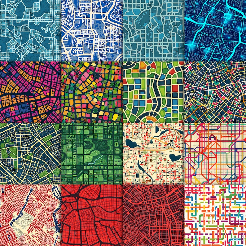 City Map Grids Digital Paper 2 Etsy city-map-grids-digital-paper-2-etsy