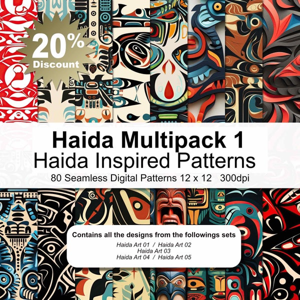 Haida Inspired Art Digital Paper Multipack 1