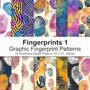Fingerprint Patterns Digital Paper 1