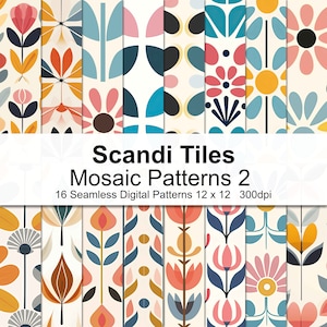 Scandi Piastrelle Mosaico Modelli Carta Digitale 2
