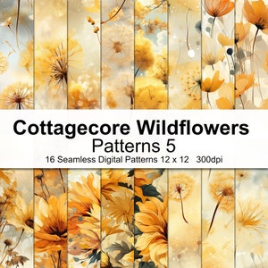 Cottagecore Wildflower Patterns Digital Paper 5