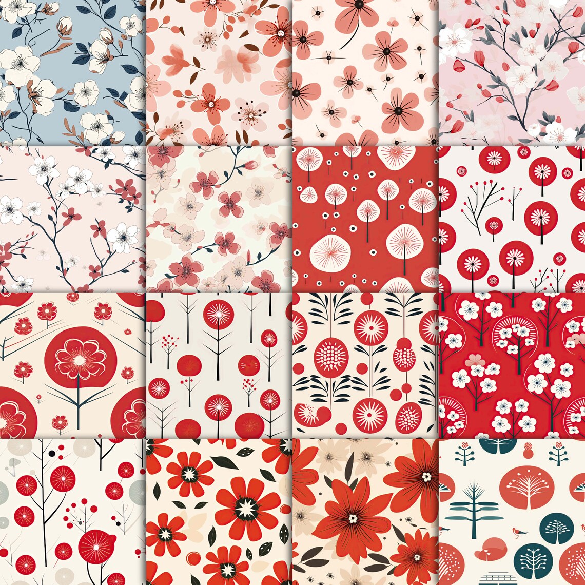 Japadi Pattern Japanese Japandi Patterns 2 - Japanese Japandi Digital Paper - Etsy