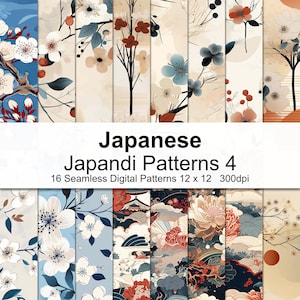 Japanese Japandi Patterns 4 - Japanese Japandi Digital Paper