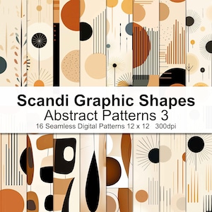 Scandi modelli di forme astratte carta digitale 3