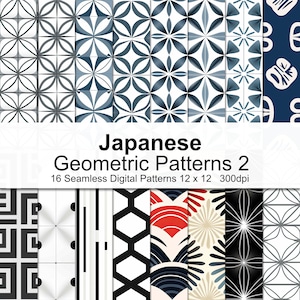 Japanische geometrische Muster 2 - Japanisches geometrisches digitales Papier