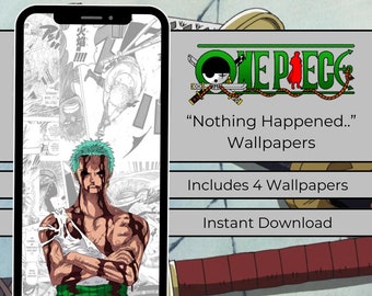 4 Zoro Wallpapers | Instant Download | Anime Wallpaper Bundle | iPhone Wallpaper | Nothing Happened.