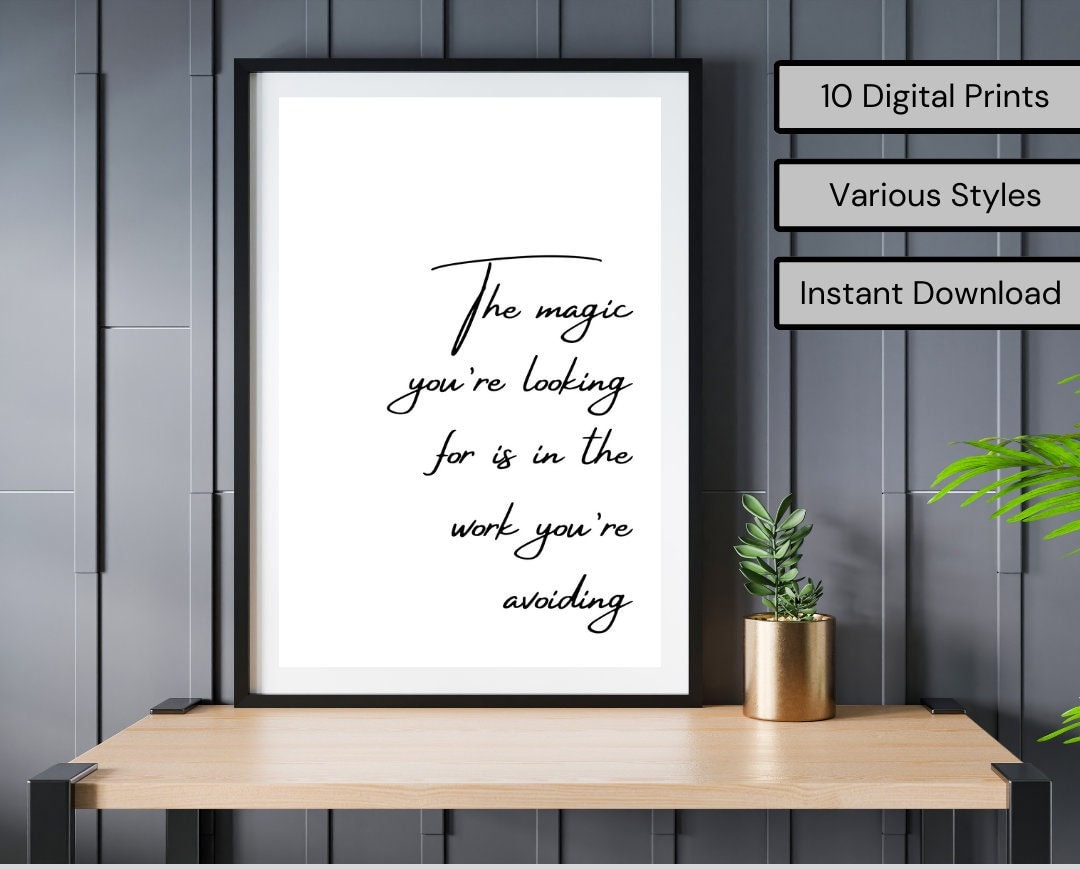 Quote Print Wall Art Digital Download Inspirational Quote