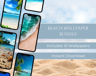 Beach Themed Wallpaper Pack | Instant Digital Download | 10 iPhone Wallpapers.