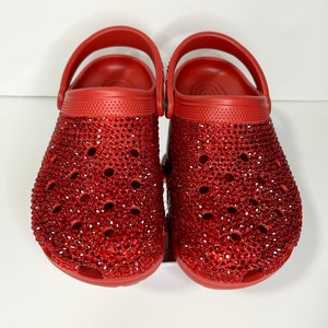 Custom Adult Bling Crocs - RED