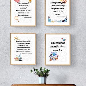 Science Classroom Poster, Science Quotes, Classroom, Bedroom, Scientist Quotes, Science Printables, Room Decor, Classroom Decor