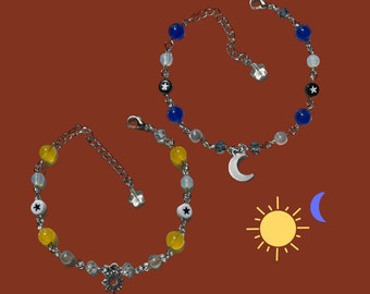 Matching Sun and Moon Bracelet for Friendship / Couples