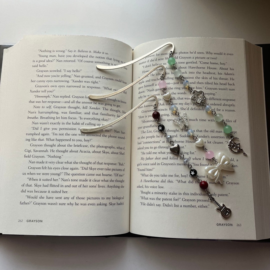 Handmade Beaded Bookmarks, Charm Bookmarks, Cute Bookmark, Gift for