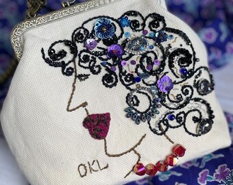 Handbag with embroidery from the collection Woman "Woman 2"