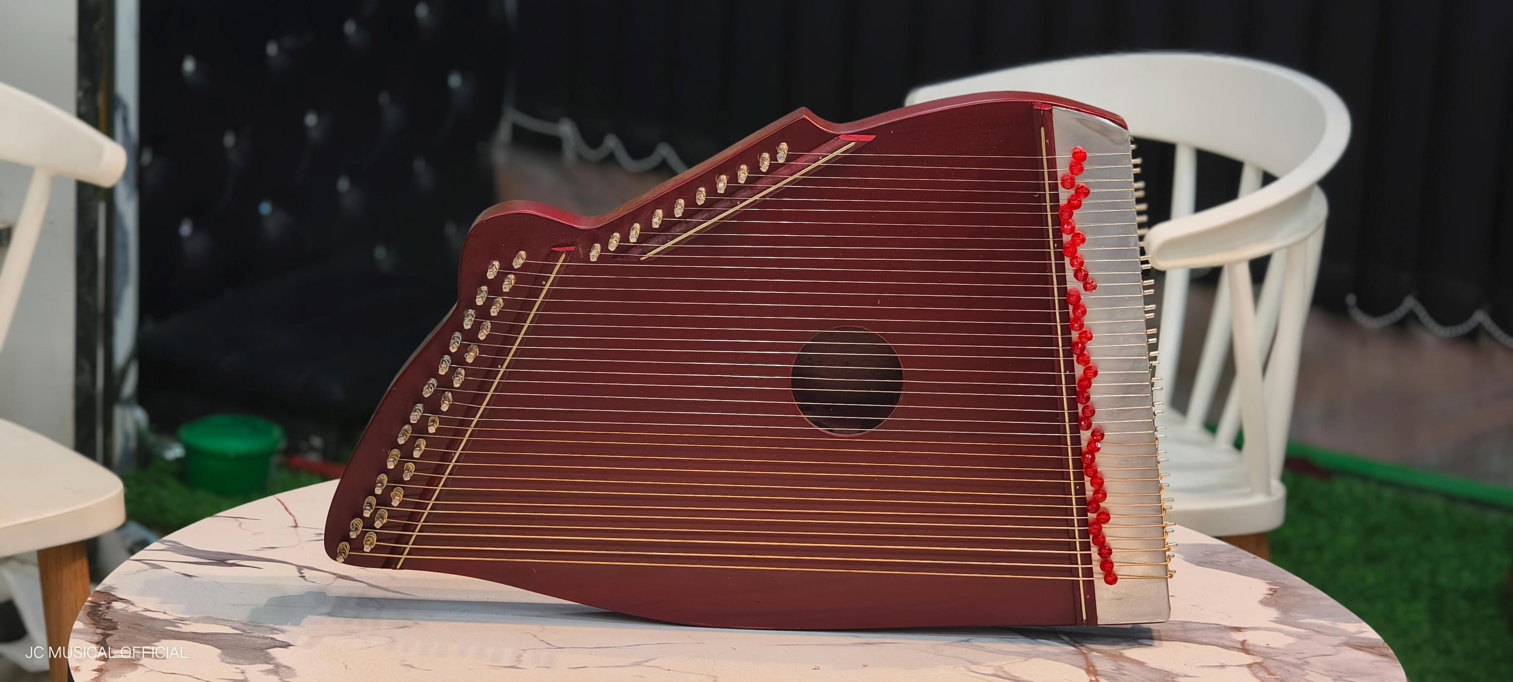 Mahogany Swarmandal: 36-string Indian Harp With Hardcase - Etsy
