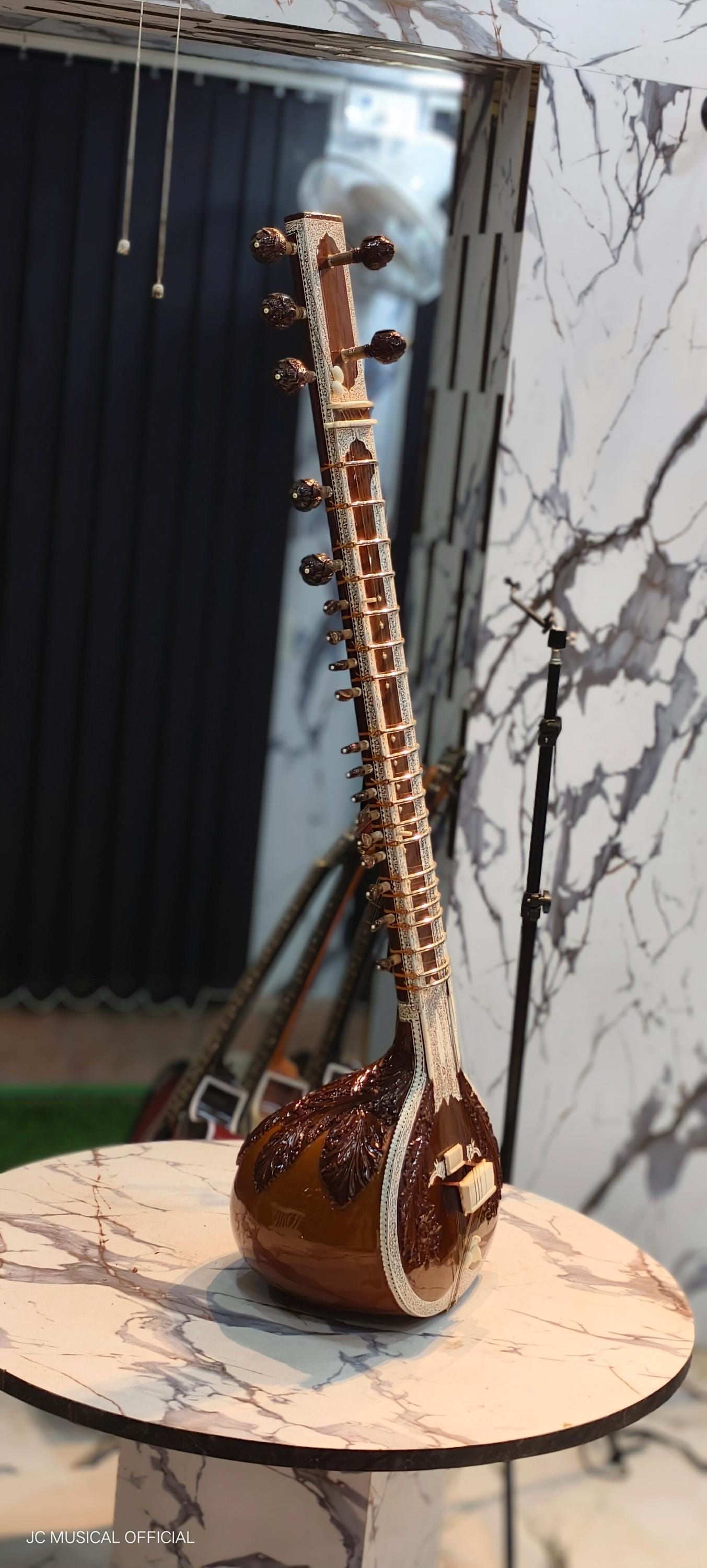 ハードケース付きプロ仕様のラヴィシャンカールスタイルシタール