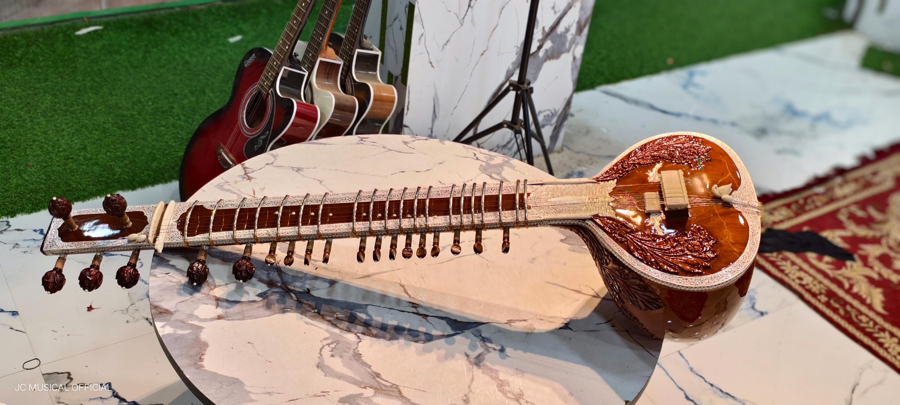 ハードケース付きプロ仕様のラヴィシャンカールスタイルシタール