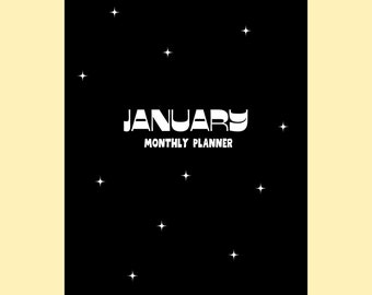 January Planner, Planner, Daily Planner, Weekly Planner, Monthly Planner, Digital Hyperlink Planner, Goodnotes Planner