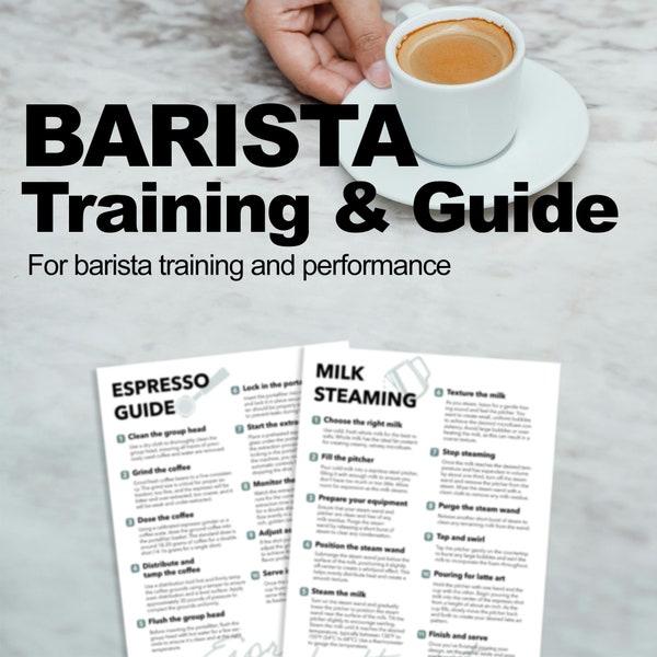 Barista Guide and Performance / Coffee shop business employee training guide