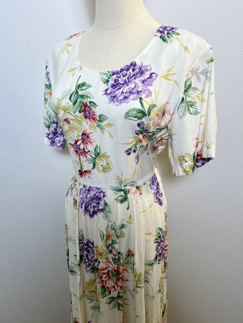 Vintage 90s Floral print dress by Carol Anderson cottagecore image 4