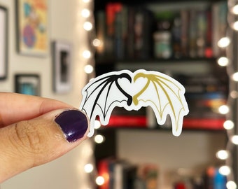 Dragon wing heart sticker | book stickers, bookish, book quote, book decal, kindle sticker, vinyl sticker