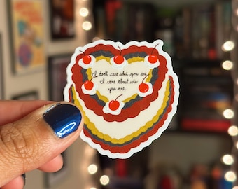 From Blood and Ash &quot;I care about who you are&quot; sticker - Jennifer L Armentrout | book stickers, book quote, kindle sticker