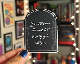 Ninth House Quote Sticker: Matte Vinyl Book Lover Gift