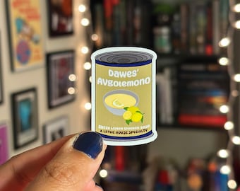 Neuntes Haus Dawes' Avgolemono Soup Aufkleber: Leigh Bardugo Buchzitat Vinyl