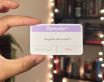 Pegatina "Sé amable contigo mismo" / Recordatorio brillante de salud mental