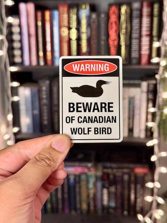 Heated Rivalry Canadian Wolf Bird Sticker: Rachel Reid Quote