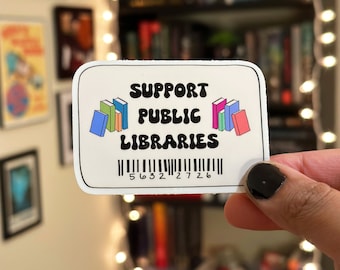 Support Public Libraries Sticker | Bookish Vinyl Decal