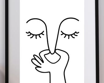 Funny Bathroom Wall Art, Nose Pinch Bathroom Print, Minimalist Toilet Humor, Guest Bathroom Decor, Powder Room Printable