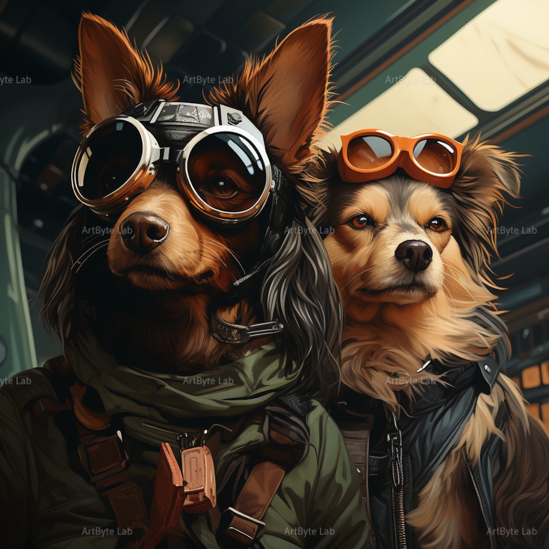 Midcentury Modern Dogs Digital Download Digital Art Etsy