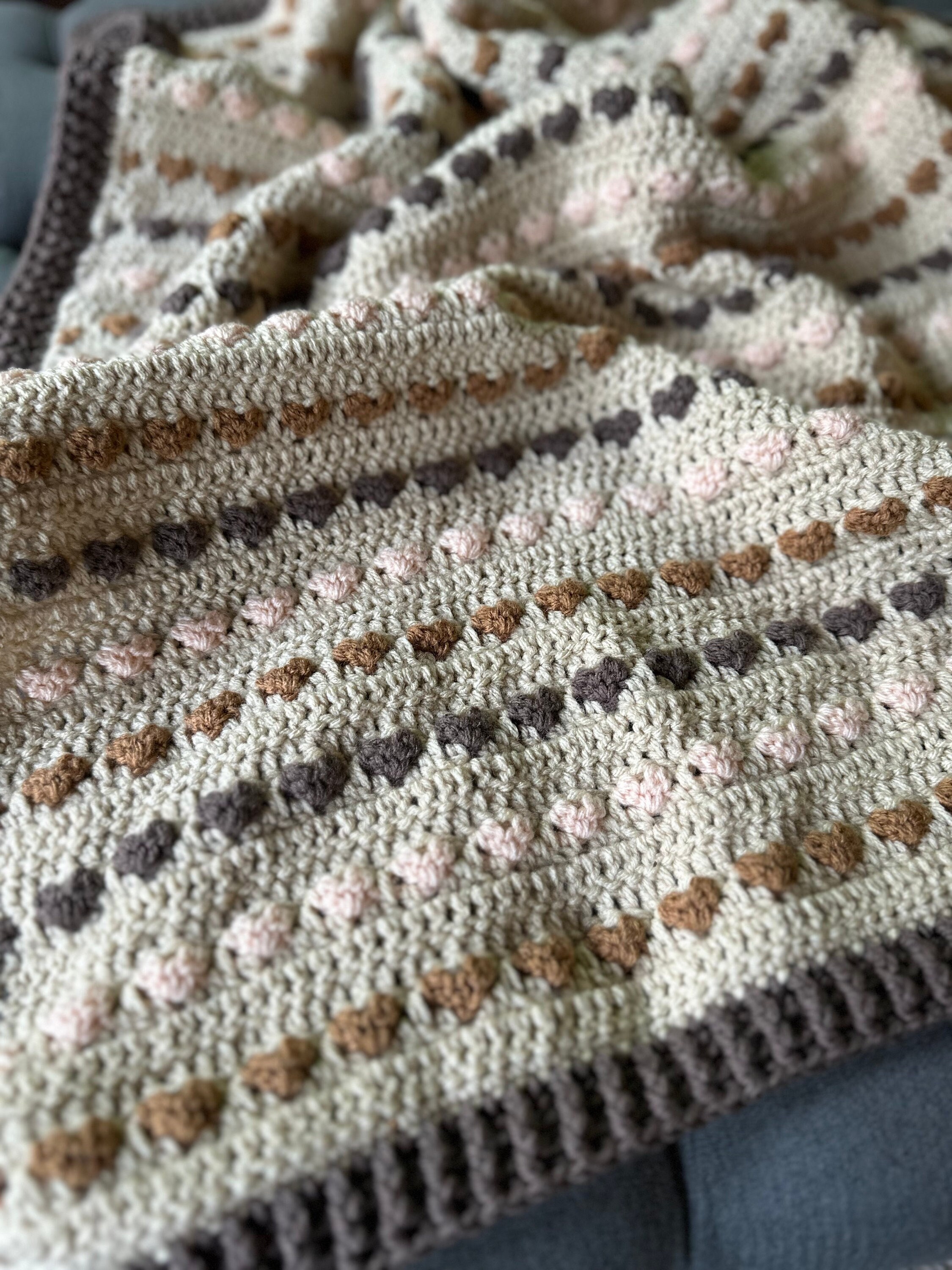 All the Love Baby Blanket heart Blankethandmade Baby Blanketcrochet