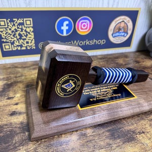Custom Military Thor Hammer, War Hammer, Large Gavel, Mallet, Navy, Marines, Air Force, Coast Guard, Space Force, Veteran Owned