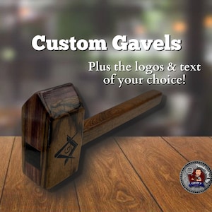 Custom Freemason Worshipful Master Past Master Chairman President Gavel Mallet