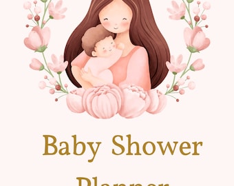 Baby Shower Planner, baby shower ,Printable Baby Shower, Party Planner, Instant Download, Shower Planner. PDF