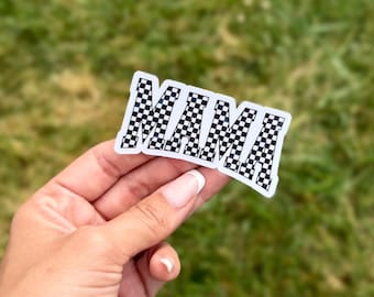 Mama Holographic Sticker | Checkered Retro Sticker