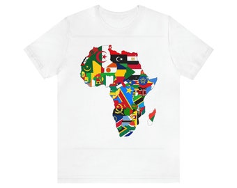 Africa drapeaux Unisex Jersey Short Sleeve Tee