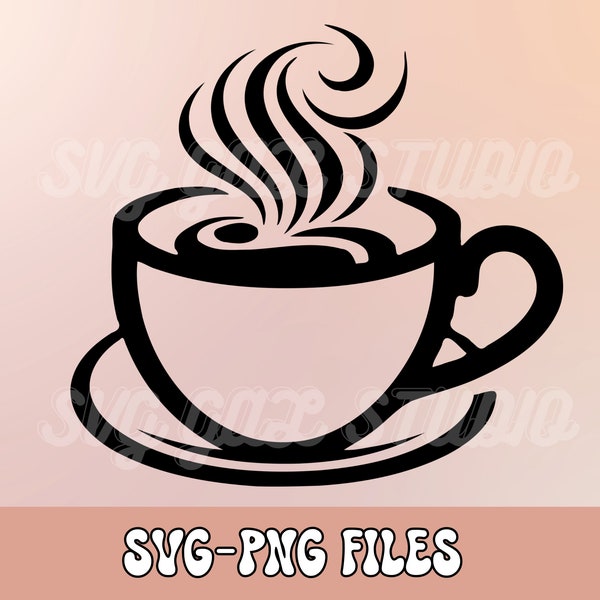 Coffee svg, coffee cup svg, coffee image, decal, stencil, vinyl, cut file, iron on, silhouette, circut file, cuttable file, printable file