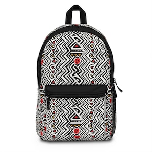 African Kente Tribal Pattern Backpack Book Bag