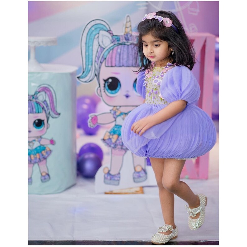 Girls Prom Red A-line Dress Baby Girl Birthday Princess Dress
