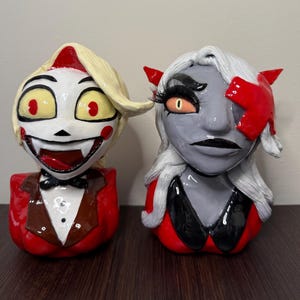Charlie & Vaggie Hazbin Hotel figures  (Handmade)