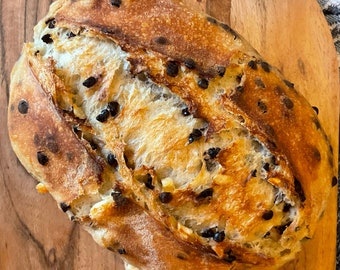 Vanilla Orange Chocolate Chip Sourdough Batard