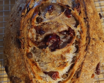 Orange Cranberry Sourdough Batard