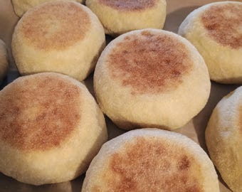 Dairy Free Sourdough English Muffins